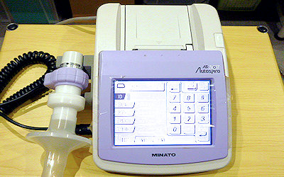 電子スパイロメータ(呼吸機能スクリーニング検査機器)